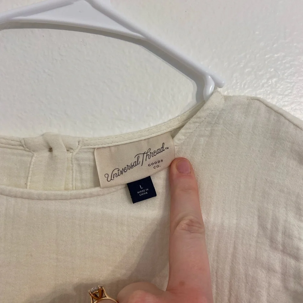 Cream Ruffle Shirt - Picture 2 of 3